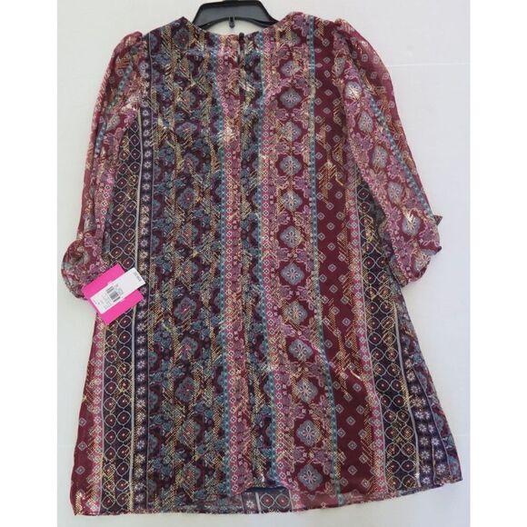 Amy Byer 2207Q7T Girl's Sz 16 Multicolor Harvest HMC Knee Length Dress $58+ - Picture 6 of 12